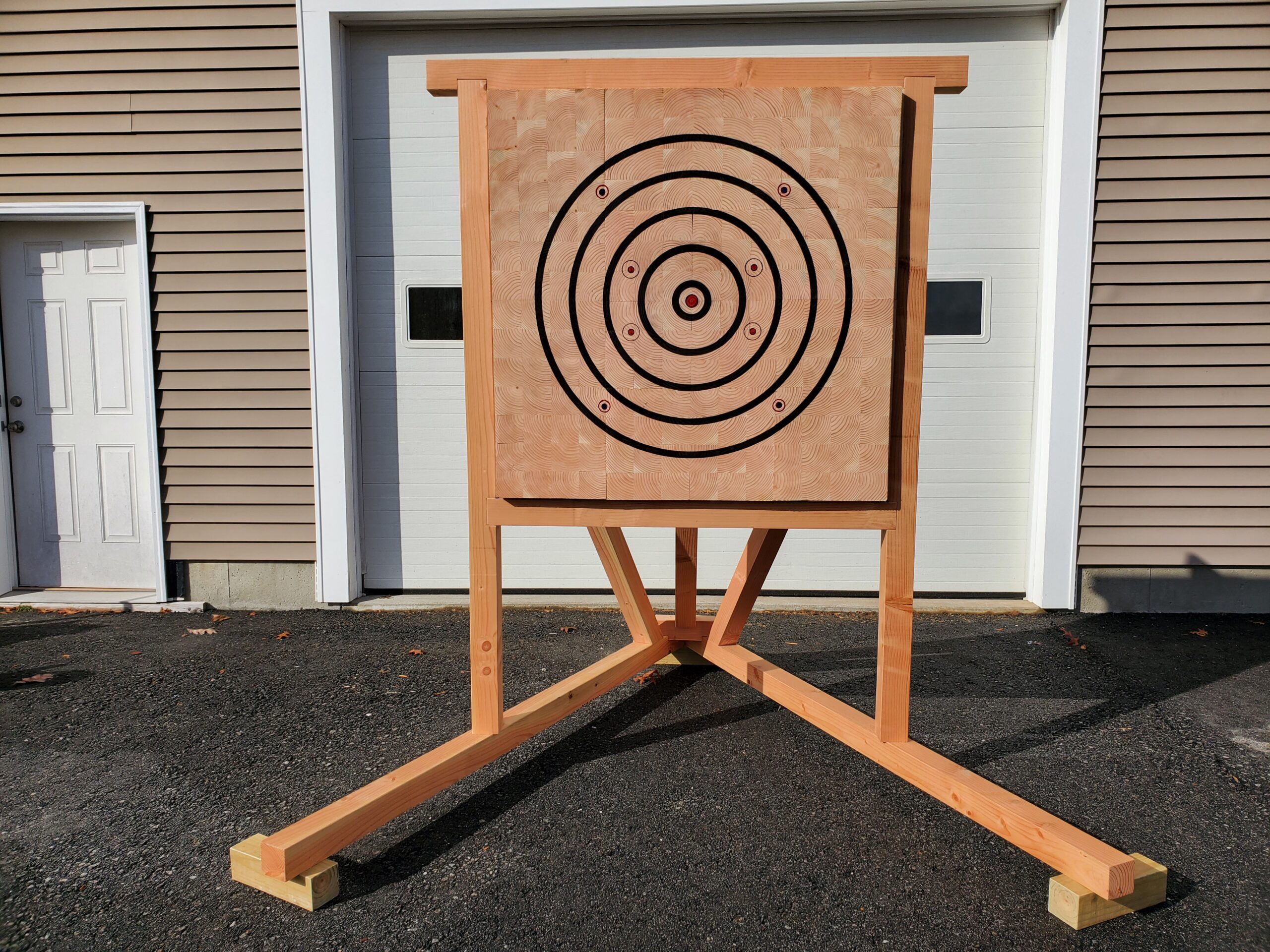 New England Built Axe Throwing Target Free Standing End Grain